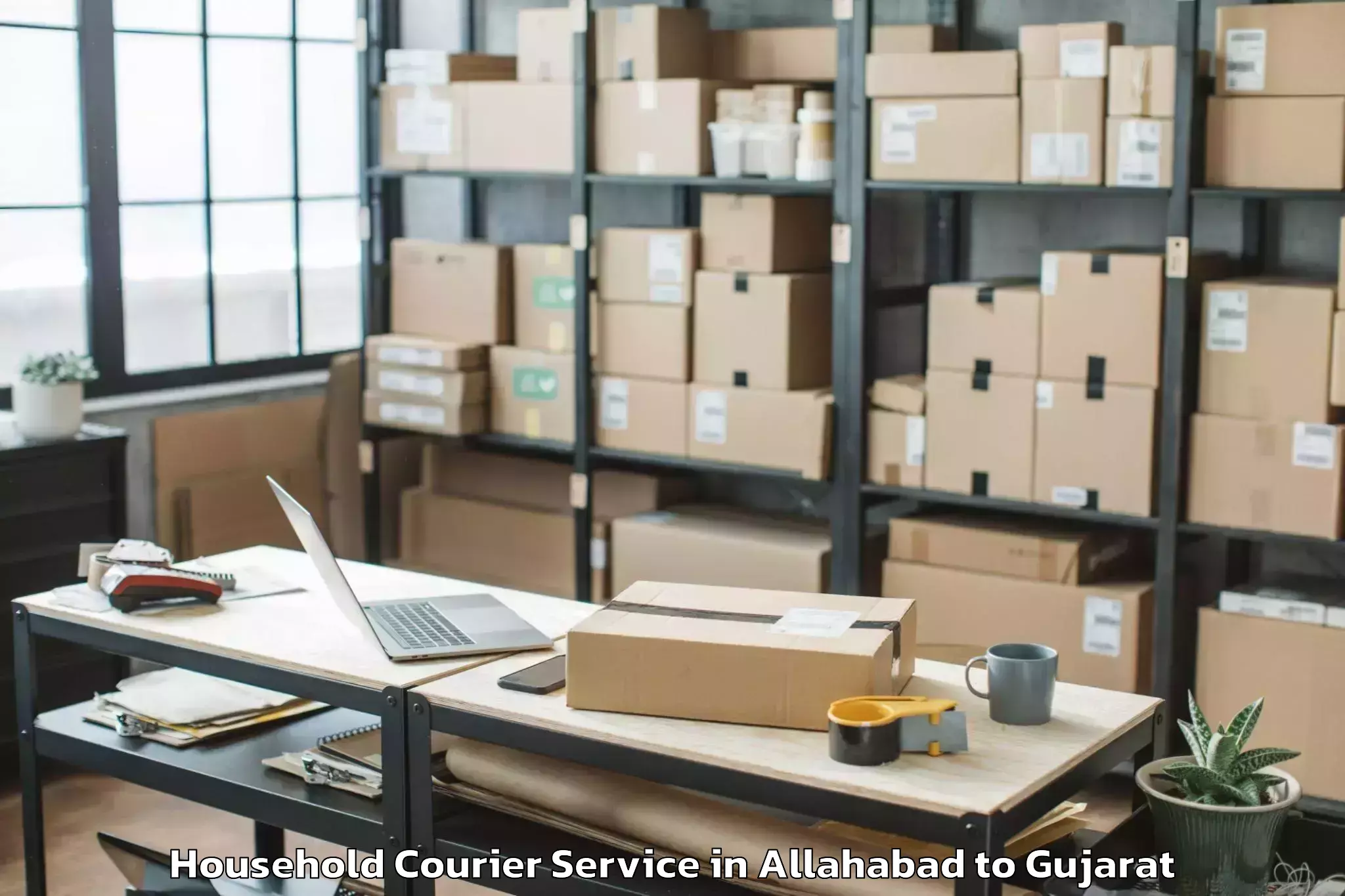 Top Allahabad to Udhana Household Courier Available